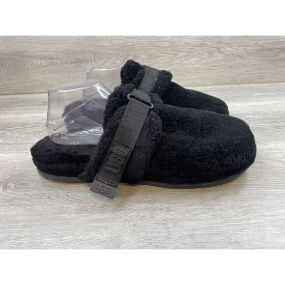 UGG Fluff It Men's Slipper Mule Sheepskin US 13 Black Shoes